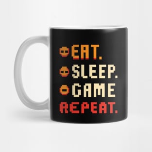 "Eat, Sleep, Game, Repeat" Gaming Pixel Art Mug